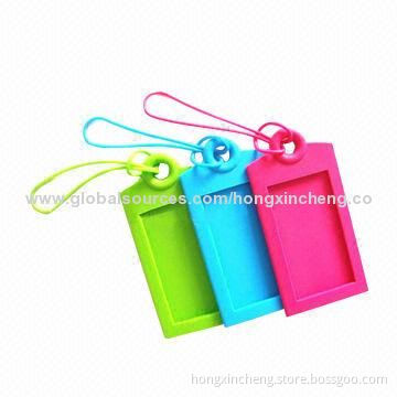 2014 Fashionable Factory Silicone Luggage Tags, Various Colors and Designs Available
